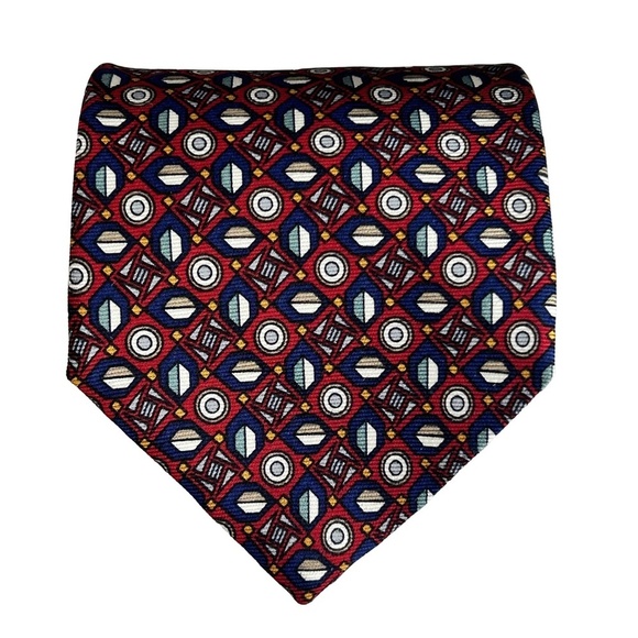 Christian Dior Monsieur Necktie Tie 100% Silk USA Capsule & Circle Pattern Y2K - Picture 4 of 10